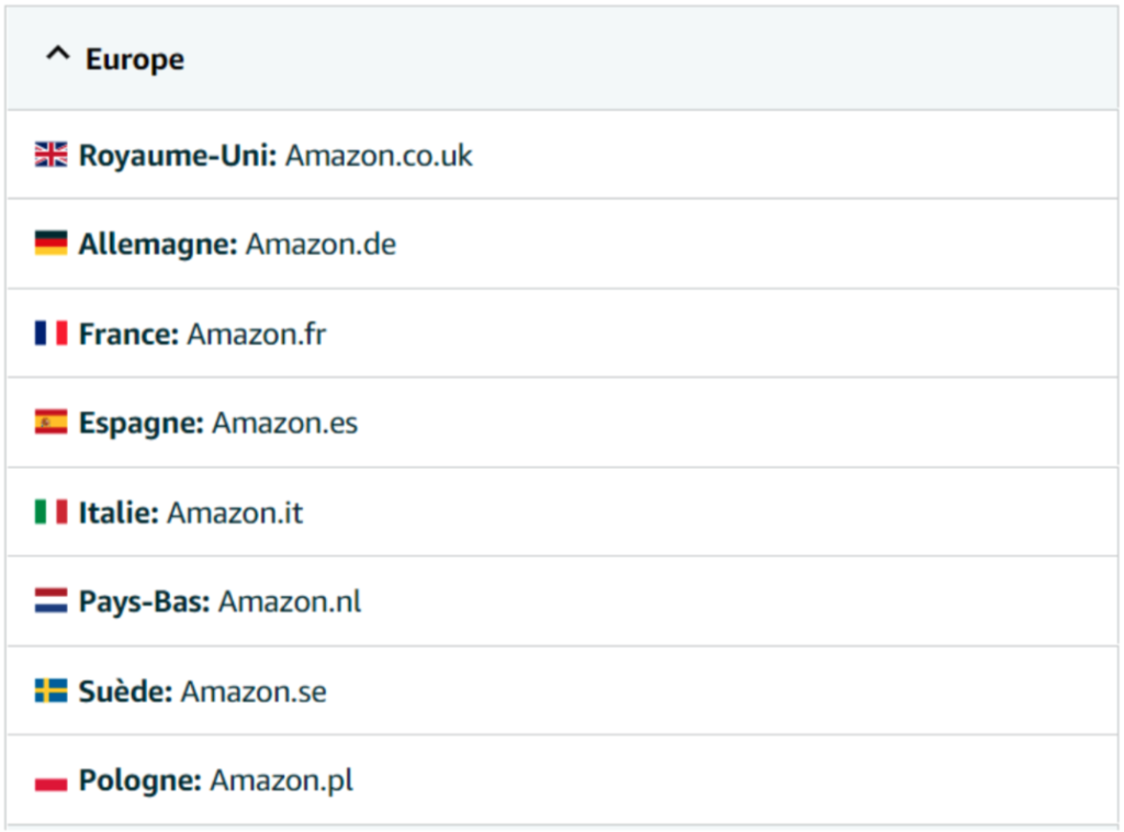 Liste des centres de distribution Amazon